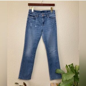 Lucky Brand Vintage Y2K 90s Light-Wash Distressed Straight Jeans